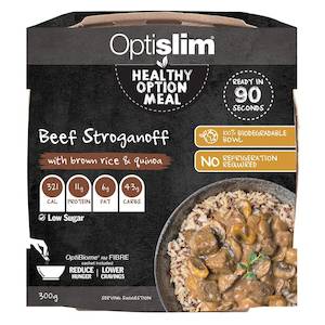 Optislim Healthy Option Meal Beef Stroganoff with Rice and Quinoa 300g