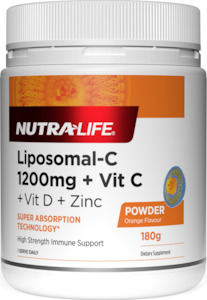 Nutra Life Liposomal 1200mg + Vit C + D + Zinc 180g Powder