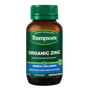 Thompson's Organic Zinc 180 tabs