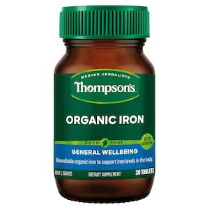 Thompson's Organic Iron 30 Tablets