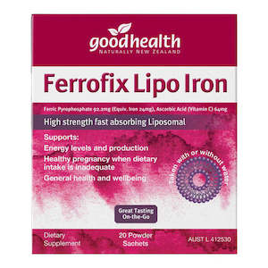 Good Health: Good Health Ferrofix Lipo Iron 2g 20Pack