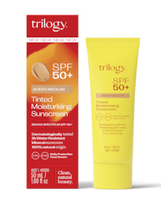 Trilogy SPF50+ Sheer Tinted Moisturising Sunscreen MEDIUM