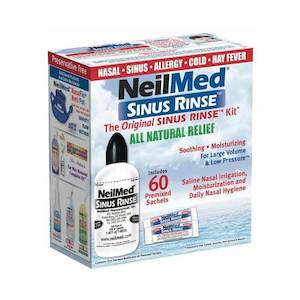 Neilmed Sinus Rinse Kit 240ml Bottle and 60 Premixed Sachets