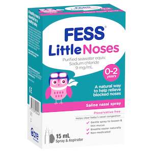 FESS Little Noses Saline Nasal Spray + Aspirator 15mL