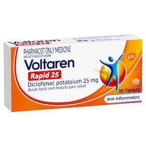 Voltaren Rapid Tabs 25mg 30's pharmacist consult required (limit 1)