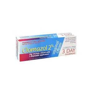 Pharmacist Only: Clomazol 2% Vaginal Cream 20g Tube with 3 Applicators