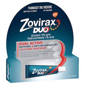 Zovirax Duo Cold Sore Cream 2g