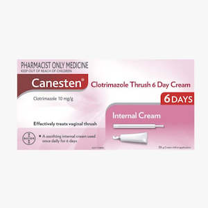 Pharmacist Only: Canesten 6 Day Vaginal Cream 35g