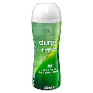 Lubricants: Durex Play Massage 2 in 1 Gel Intimate Lubricant Aloe Vera 200mL