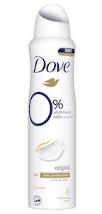 DOVE Spray Original 0% Aluminum Deodorant 150ml