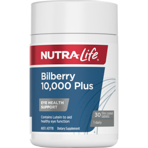 Nutra-Life Bilberry 10,000 Plus 30 Tablets