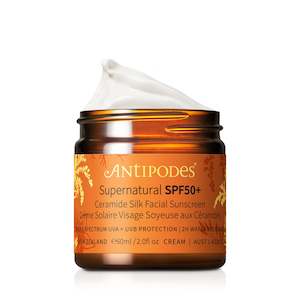 Skin Care: Antipodes Supernatural SPF50+ Ceramide Silk Facial Sunscreen 60ml