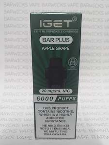 IGET BAR PLUS 6000 20mg Apple Grape