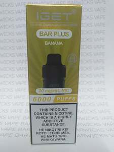 IGET BAR PLUS 6000 20mg Banana