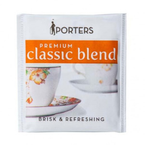 Warehousing: Porters Premium Classic Blend Enveloped Tea Bags