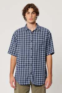 ROLLAS Angus Check Shirt Blue Check