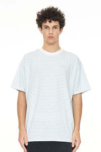 HUFFER Stripe Block Tee Club Blue Chalk