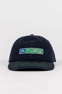 RUSTY Hi Vis Six Panel Snapback Cap Navy Blue