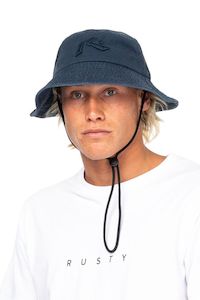 RUSTY Comp Wash Bucket Hat Boys Navy Blue