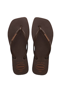 HAVAIANAS Slim Square Logo Pop Up Dark Brown 0727