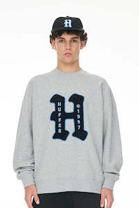 Clothing: HUFFER New Olde Block Crew Grey Marle