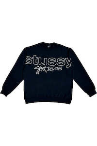 Clothing: STUSSY Sport 100 Fleece Crew Pigment Black