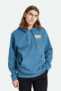 BRIXTON Linwood Hood Ocean Blue Golden Brown