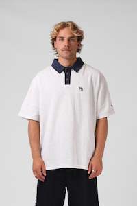 RPM Pro Polo White Marl Navy