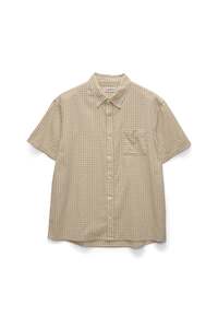 S/DOUBLE Stock Check Chasis Ss Shirt Artichoke