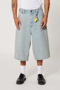 ABRAND A7 Mega Baggy Short Wayne Bleached Vintage Indigo