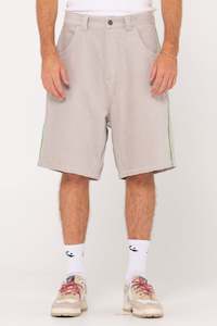 Clothing: RUSTY King Cobra Cord Short Oyster Grey