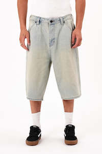 Clothing: ABRAND A6 Big Baggy Short Milo Bleached Vintage Indigo