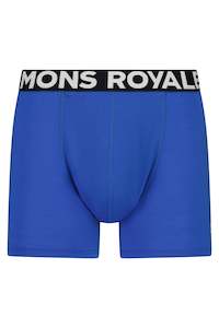 MONS ROYALE Mens Hold 'Em Shorty Boxer Logo Cobalt