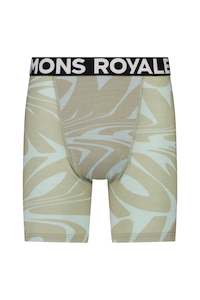 MONS ROYALE Mens Hold 'Em Boxer Logo Aop Signal Lost Glacier