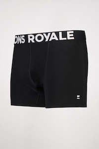 MONS ROYALE Mens Hold Em Shorty Boxer Logo Black