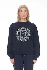 HUFFER Half Court Relax Crew Navy