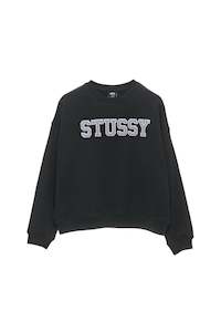 STUSSY Relaxed Os Crew Black