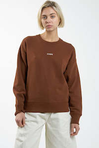 Clothing: THRILLS Minimal Thrills Slouch Crew Chestnut