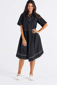 BETTY BASICS Denver Cotton Dress Black