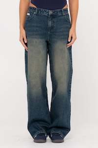 RUSTY Bethany Baggy Low Rise Jean Dark N Dirty