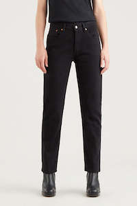 LEVI'S Womens 501 Original Crop Black Spout