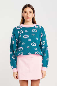 Clothing: THING THING Rosie Jumper Teal Candy