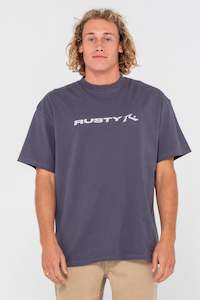 Clothing: RUSTY Vital Rusty Tee Coal