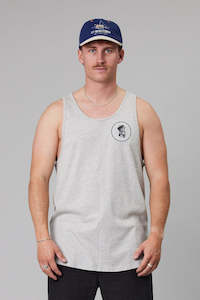 JUST ANOTHER FISHERMAN Old Sea Dog Singlet Grey Marle