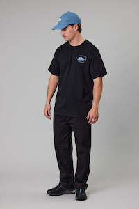 Clothing: JUST ANOTHER FISHERMAN Snapper Logo Tee Black Blue