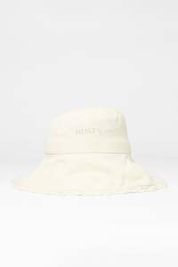 RUSTY Gleam Organic Bucket Hat Natural