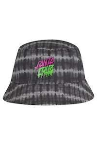 SANTA CRUZ Rad Dot Hollow Bucket Hat Black Tie Dye