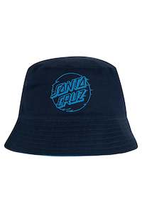 SANTA CRUZ Vivid Dot Mono Bucket Hat Reversible Navy