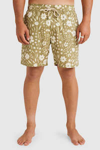 Clothing: RVCA Wildflower Elastic Shorts Moss