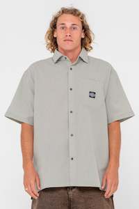 Clothing: RUSTY R2K Drop Hem Shirt Oyster Grey